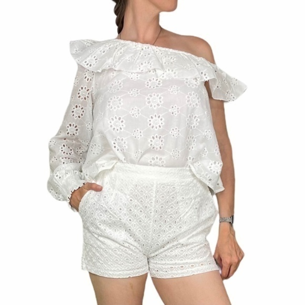 SENLIS White Diamond Eyelet Emile Outfit Small - Picture 1 of 16